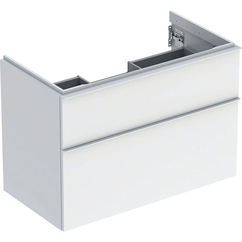 Geberit ICon onderkast wastafel - 2 lade - 89x47.6cm - softclose - wit SW568524