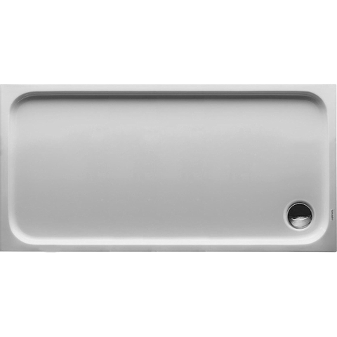 Duravit D-code Kunststof douchebak acryl rechthoekig - zonder paneel - 140x70cm - met afvoergat - diameter 90mm - wit 0295845