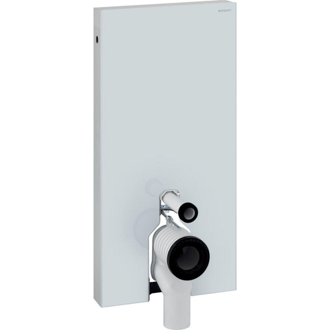 Geberit Monolith module - voor staand closet - hoogte 101 - glas - wit aluminium SW63533