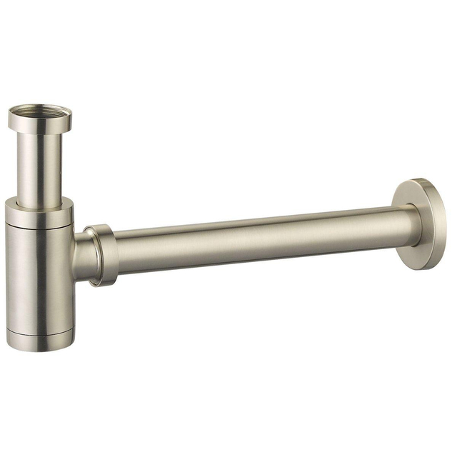 Royal plaza Merlot fonteinsifon 1 1/4 + 1/4 42mm niet afsluitbaar geborsteld nikkel - zonder rozet - OUTLET UDEN 58349