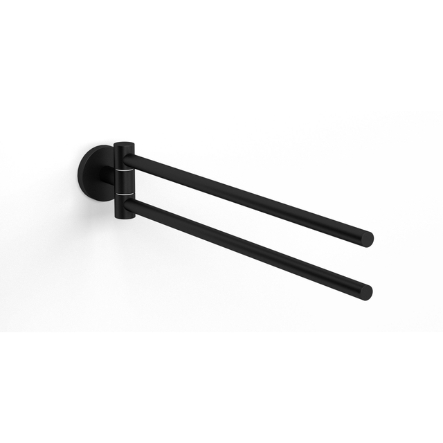 Royal Plaza Salix 2-lids handdoekhouder mat zwart 38801