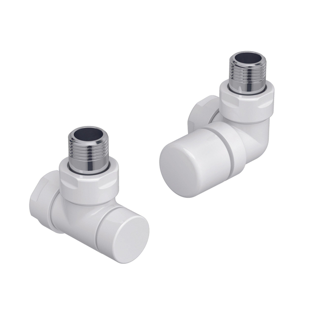 Zehnder kranenset type G deco radiatorkraan re RAL9016 wit 838981