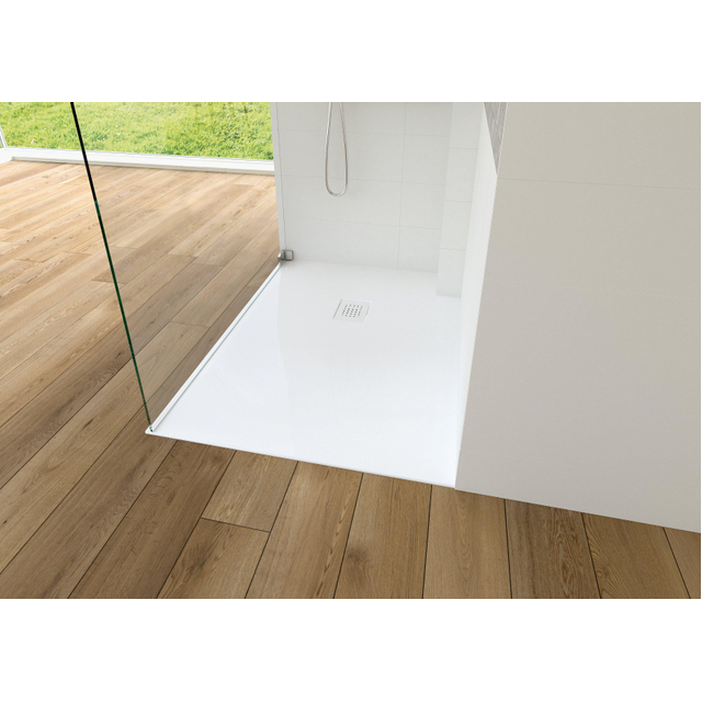 Kinedo Kinesurf douchebak - 100x120cm - inbouw - zaagbaar - Biocryl/Biotec wit glans rd1707