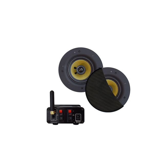 Aquasound Bluetooth Audio bluetooth audiosysteem (30 watt-bt4.0-auto-aux) met rumba speakerset (mat 