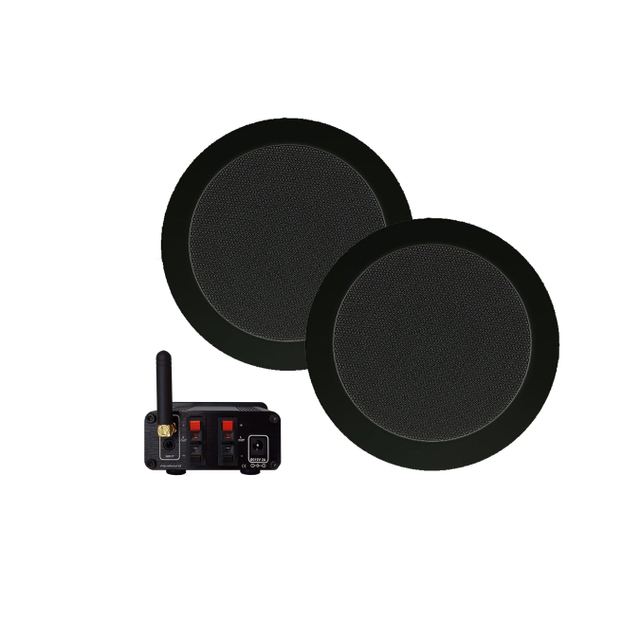 Aquasound Bluetooth Audio bluetooth audiosysteem (50 watt-bt4.0-auto-aux) twist speakerset (zwart) 2