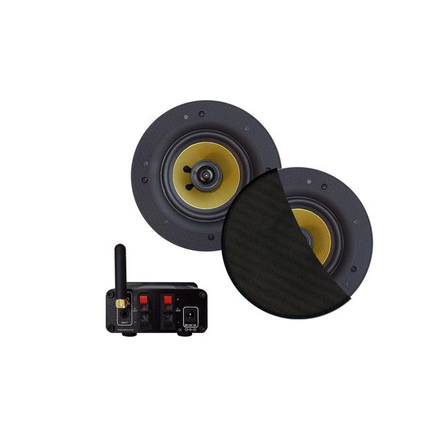 Aquasound Bluetooth Audio bluetooth audiosysteem (50 watt-bt4.0-auto-aux) met samba speakerset (mat 