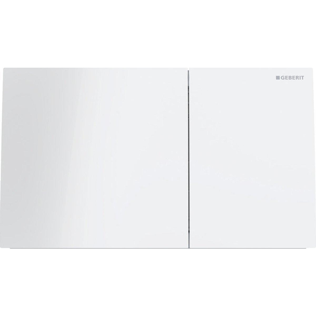 Geberit Sigma70 bedieningsplaat - 2-toets spoeling - rechthoekige knoppen - glas wit 115.622.SI.1