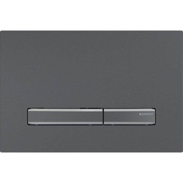 Geberit Sigma50 bedieningsplaat - 2-toets spoeling - vierkant - zwartchr./zwartchr.geb./e-t-cl 115.671.QD.2