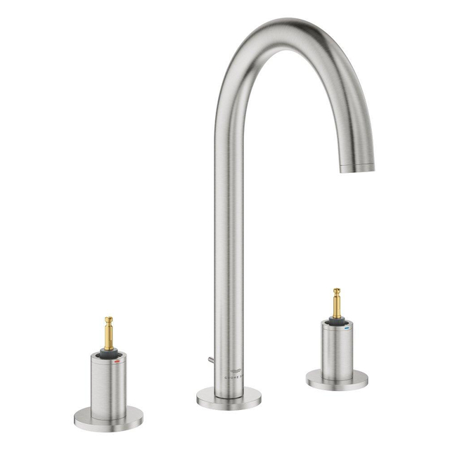 Grohe Atrio private collection L-size 3-gats wastafelkraan z-grepen supersteel 20593dc0