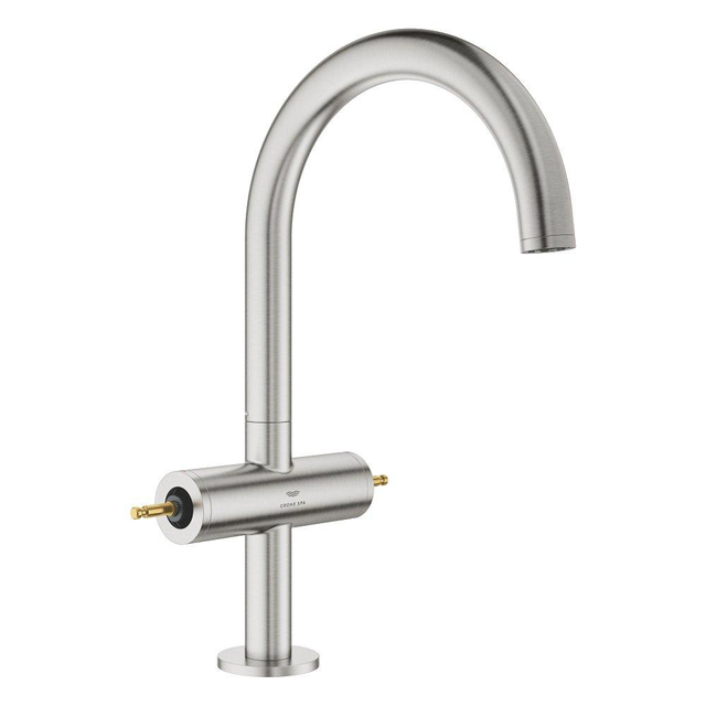 Grohe Atrio private collection L-size wastafelmengkraan z-grepen supersteel 21134dc0