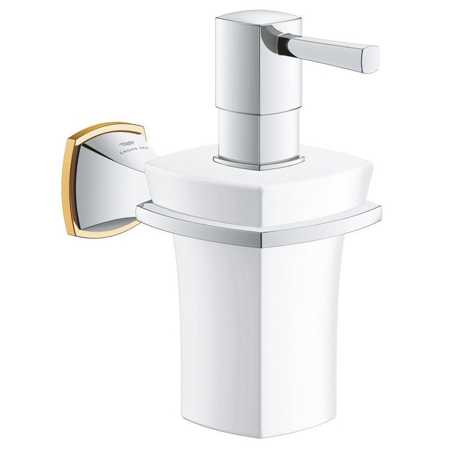 GROHE Grandera Zeepdispenser - 110ml - met houder - wandmontage - chroom/goud 40910ig0