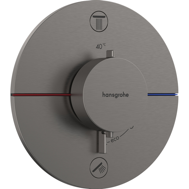 Hansgrohe Showerselect Comfort S thermostaat - inbouw - 2 functies - black chrome 15554340