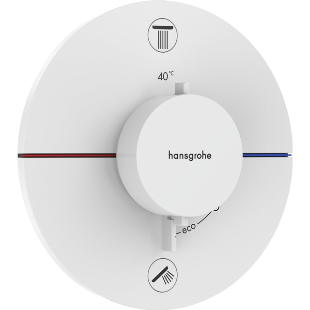 Hansgrohe Showerselect Comfort S thermostaat - inbouw - 2 functies - zekerheidscombinatie toepasbaar bad/vul combinatie - mat wit 15556700