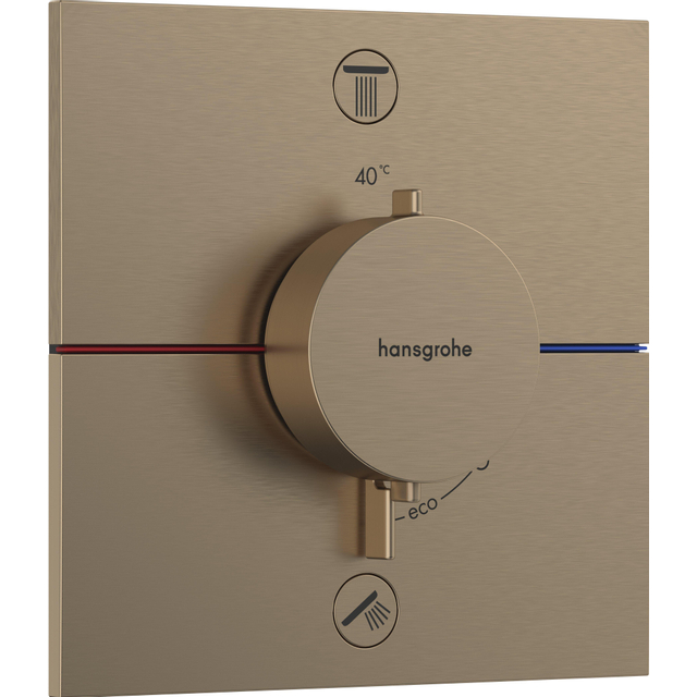 Hansgrohe Showerselect thermostaat inbouw voor 2 functies brushed bronze 15578140