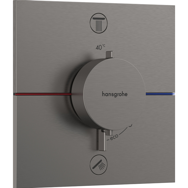 Hansgrohe Showerselect Comfort E thermostaat inbouw voor 2 functies black chrome 15572340