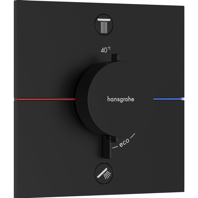 Hansgrohe Showerselect Comfort E thermostaat inbouw voor 2 functies matzwart 15572670