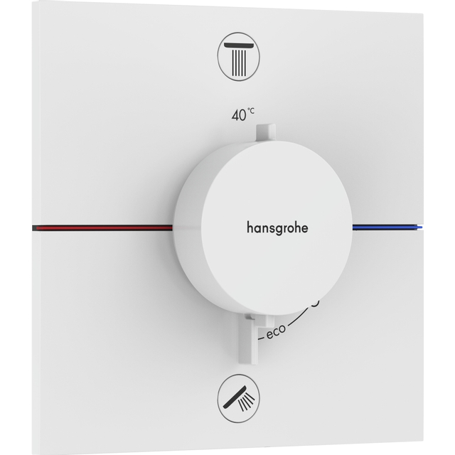 Hansgrohe Showerselect Comfort E thermostaat inbouw voor 2 functies matwit 15572700