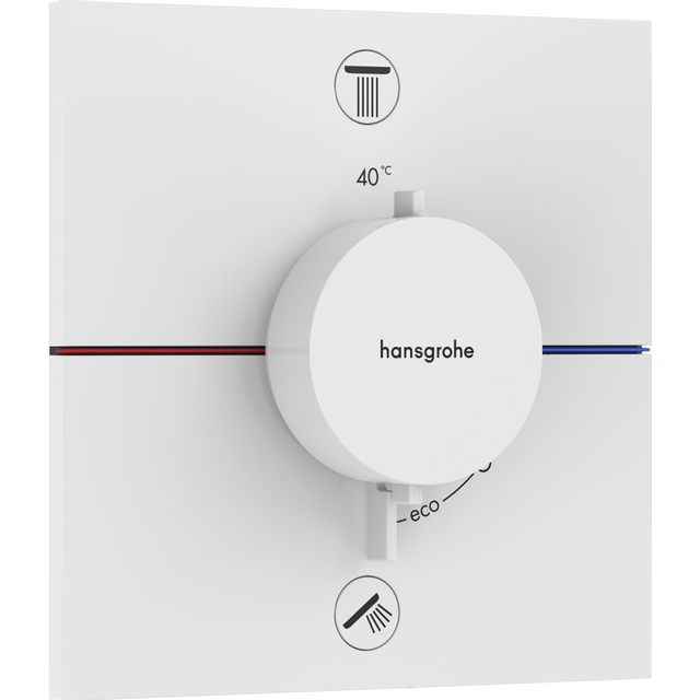 Hansgrohe Showerselect thermostaat inbouw voor 2 functies matwit 15572700
