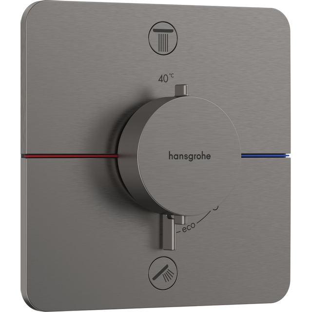 Hansgrohe Showerselect Comfort Q thermostaat inbouw voor 2 functies black chrome 15583340