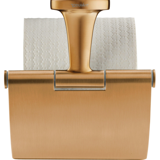 Duravit Starck T Toiletrolhouder met klep brons geborsteld 0099400400