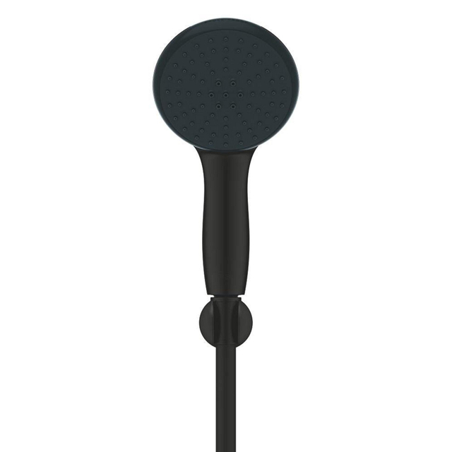 GROHE Tempesta 110 Handdoucheset - 2 straalsoorten - rond - met houder - gladde slang - 150cm - mat zwart 261642433