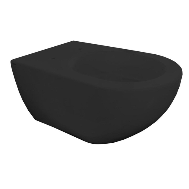 Royal Plaza Belbo wandcloset - 55cm - cycloneflush - zonder spoelrand - mat zwart