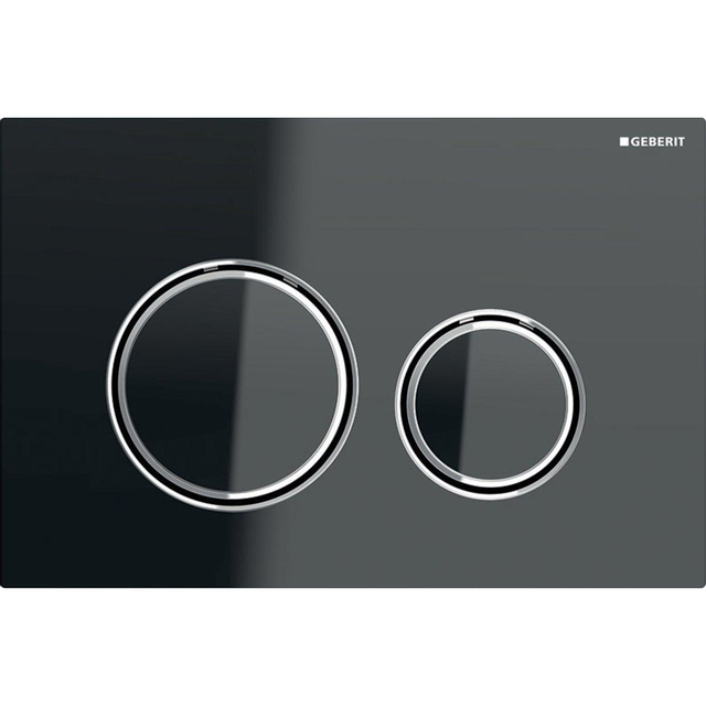 Geberit Sigma50 bedieningsplaat - 2-toets spoeling - ronde knoppen - chroom/lava 115.884.JK.1