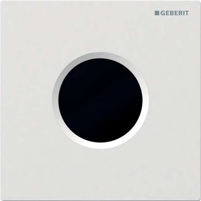 Geberit type 01 urinioir bedieningsplaat - 230V- rond - wit 116.021.11.5