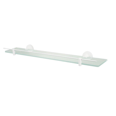 Haceka Kosmos Étagère - 60x12cm - verre - blanc mat