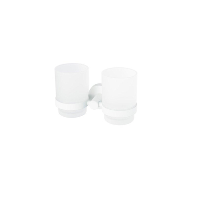 Haceka Kosmos Porte-gobelets double - verre - blanc mat