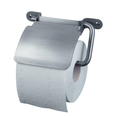 Haceka Ixi Porte rouleau papier toilette avec abattant Argent mat