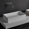 Ideavit Solidpure opbouw wastafel 50x30x11cm rechthoek 0 kraangaten 1 wasbak Solid surface wit SW85921 Ideavit Solidpure opbouw wastafel 50x30x11cm rechthoek 0 kraangaten 1 wasbak Solid surface wit SW85921