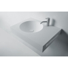 Ideavit Solidnext Lavabo 60x45x10cm rectangulaire 0 trous de robinet 1 vasque avec porte-serviettes Solid surface blanc SW85933