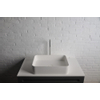 Ideavit Solidthin Lavabo à poser 50x35x12.5cm rectangulaire sans trou pour robinetterie 1 vasque Solid surface blanc SW85910