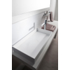Ideavit Solidjoy Lavabo à poser 75x37.5x11cm rectangulaire sans trou pour robinetterie 1 vasque Solid surface blanc SW85913