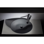 Ideavit Solidthin Lavabo à poser 60x40x14.5cm ovale sans trou pour robinetterie 1 vasque Solid surface blanc SW85909
