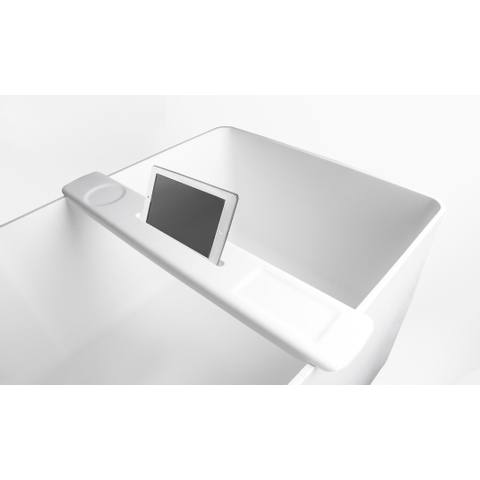 Ideavit Solidfelix Ipadhouder voor bad 77x12x2.4cm Solid surface mat wit SHOWROOMMODEL SHOW24724