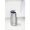 Brabantia Panier à linge 35L Selector avec couvercle synthétique dark grey et sac à linge amovible Matt Steel SW237299