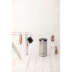 Brabantia Wasbox - 35 liter - dark grey kunststof deksel - uitneembare Waszak - matt steel SW237299