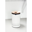 Brabantia Panier à linge 60L avec couvercle en liège et sac à linge amovible Blanc SW237308