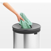 Brabantia Panier à linge 60L avec couvercle synthétique dark grey et sac à linge amovible Matt Steel SW237307