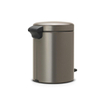 Brabantia NewIcon Poubelle à pédale - 5 litres - seau intérieur en plastique - platine SW237262