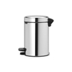 Brabantia Newlcon Poubelle à pédale 3L Avec seau intérieur synthétiqueBrilliant Steel SW237251