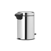 Brabantia Newlcon Poubelle à pédale 3L Avec seau intérieur synthétiqueBrilliant Steel SW237251