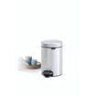 Brabantia NewIcon Poubelle à pédale - 3 litres - seau intérieur en plastique - acier mat SW237252