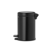 Brabantia NewIcon Poubelle à pédale - 3 litres - seau intérieur en plastique - noir mat SW237250