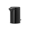 Brabantia NewIcon Poubelle à pédale - 3 litres - seau intérieur en plastique - noir mat SW237250
