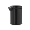 Brabantia NewIcon Poubelle - 3 litres - murale - seau intérieur en plastique - noir mat SW237238