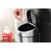 Brabantia Touch Bin Poubelle - mur - 3 litres - seau intérieur en plastique - acier mat SW237278