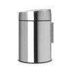 Brabantia Poubelle 5L avec seau intérieur synthétique Matt Steel Fingerprint Proof SW237288
